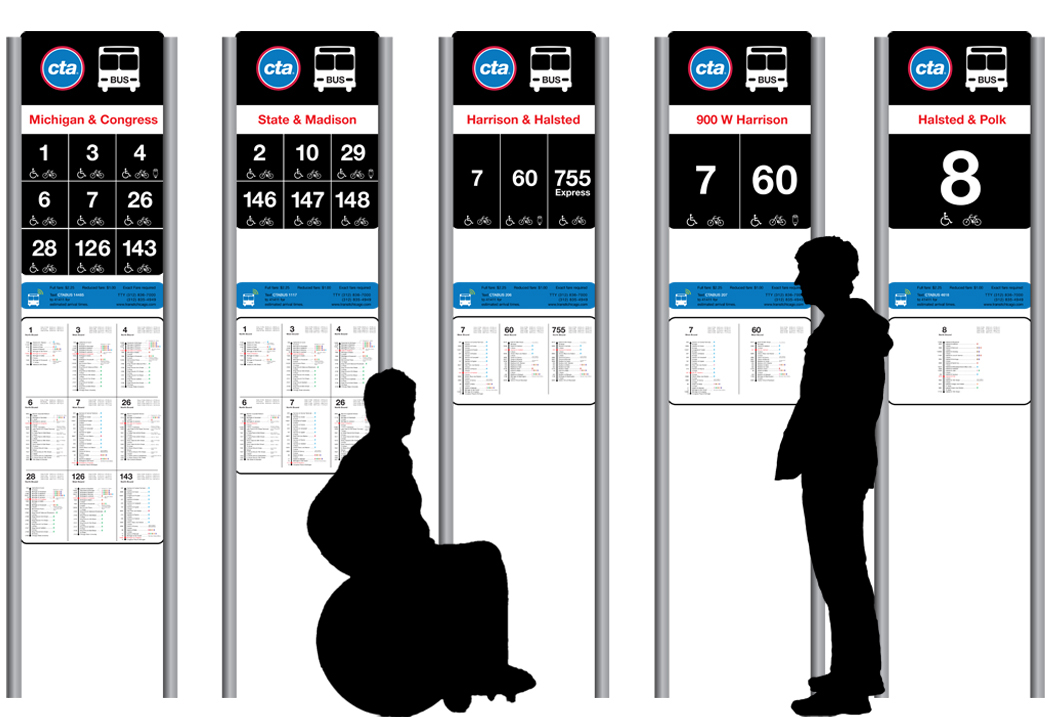 cta bus stop signage