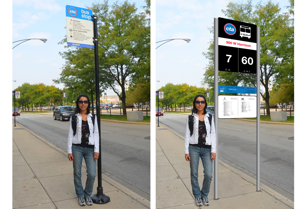 cta bus stop signage