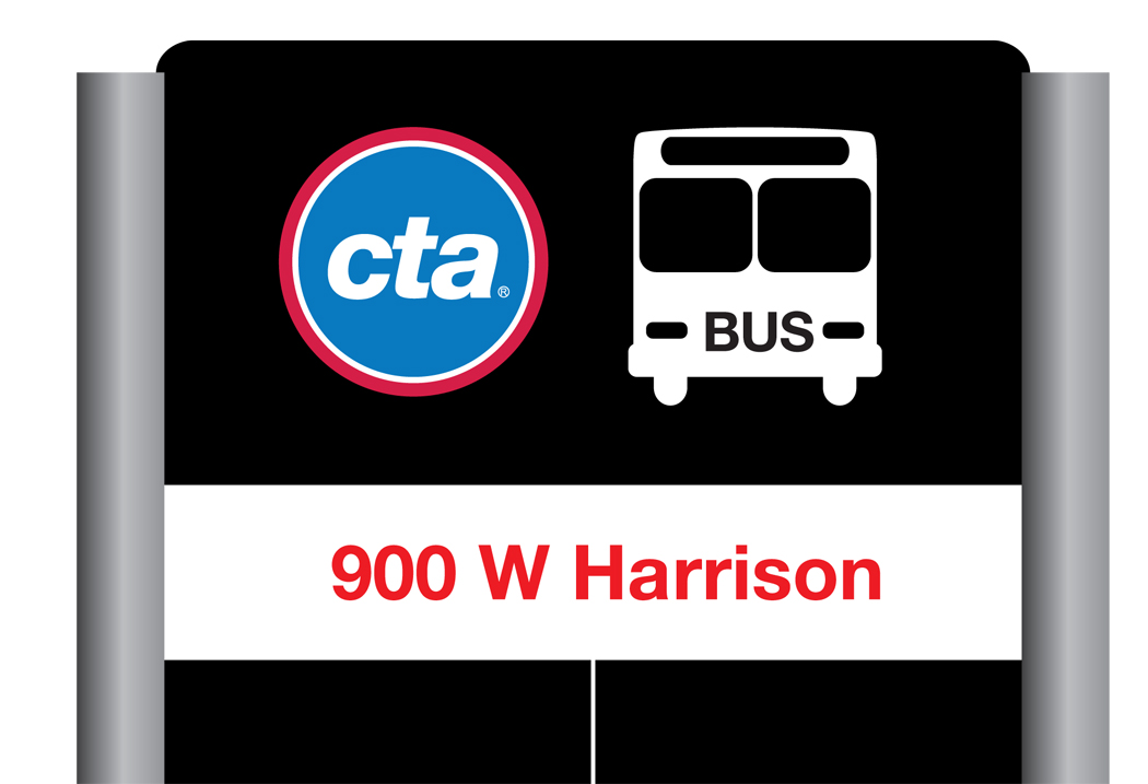 cta bus stop signage