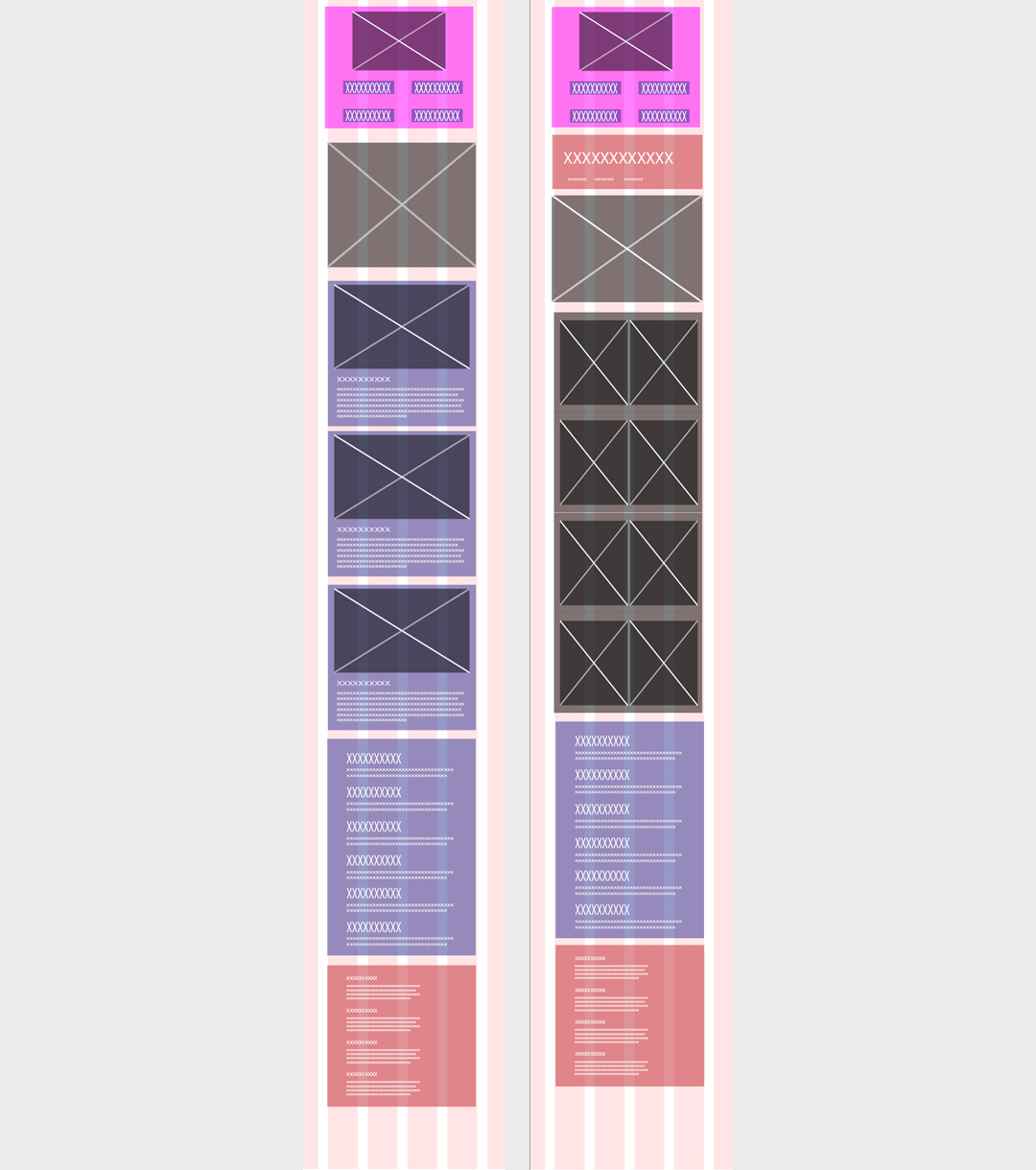 cooking site wireframe for mobile