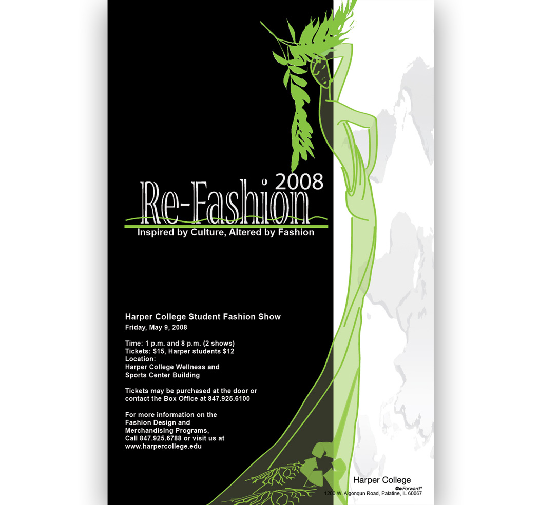 harper college fashionshow poster
