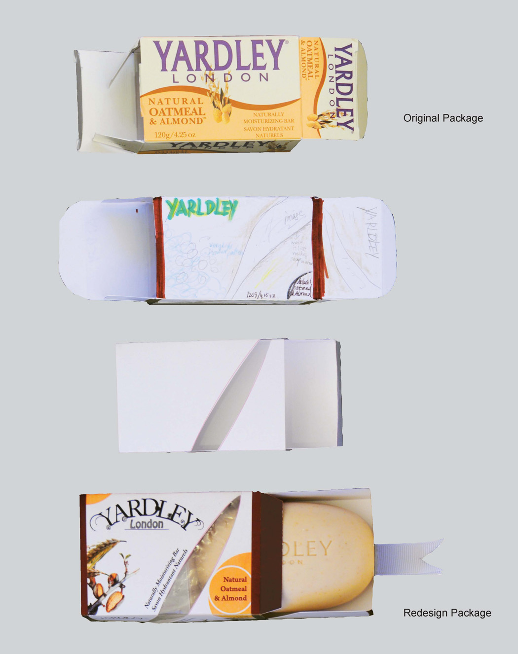 soap package before and after